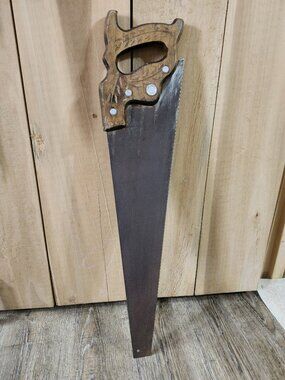 vintage wooden handle saw 28 "